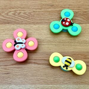 Infant Sensory Spinner Toys – Suction Cup Rattle Set of 3